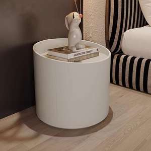 Mesita de Noche Moderna Minimalista Italiana, Mesita de Noche Creativa de Madera Ahumada con Almacenamiento para Dormitorio, Estilo Panel de Madera para Uso Doméstico - Product Image 6