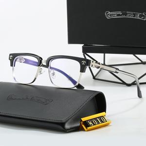 Lunettes de vue en forme de cœur avec monture chromée pour hommes, lunettes anti-lumière bleue, monture de luxe en acétate personnalisée à bordure complète - Product Image 1