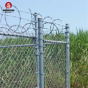 Recinto della rete metallica del collegamento a catena di sicurezza usato galvanizzato immerso caldo della posta quadrata di alta qualità all'ingrosso sostenibile da vendere la fabbrica - Product Image 6