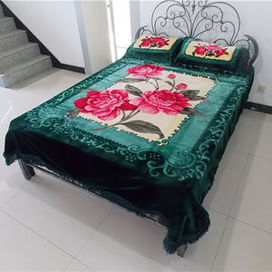 Vente en gros de <span class=keywords><strong>couverture</strong></span> super douce de haute qualité à bas prix ensemble de literie avec taie d'oreiller <span class=keywords><strong>couverture</strong></span> Raschel - Product Image 5