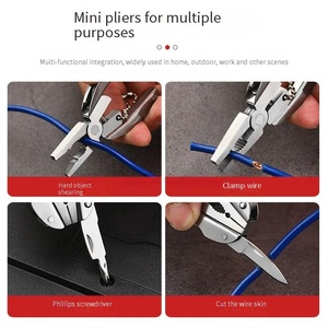 Mini çok fonksiyonlu aracı 7 in çok amaçlı pense tornavida bıçak cep EDC aracı - Product Image 4