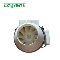 Ventilateur de gaine à flux mixte silencieux 150 mm, ventilateur de ventilation AC avec contrôleur de vitesse pour système hydroponique de serre de culture