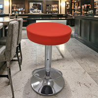 Chaise de bar élégante avec base en métal, design ergonomique, pivotante, rembourrée, en cuir PU, pour comptoir de cuisine