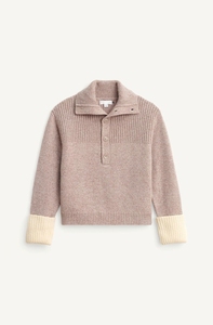 Maglione da uomo a collo alto con bottoni, in maglia a coste, caldo invernale, modello pullover - Product Image 4