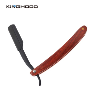 Mango <span class=keywords><strong>de</strong></span> madera Rosa profesional para hombre, hoja <span class=keywords><strong>de</strong></span> borde recto, maquinilla <span class=keywords><strong>de</strong></span> <span class=keywords><strong>afeitar</strong></span> <span class=keywords><strong>de</strong></span> peluquero - Product Image 4