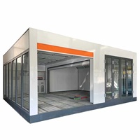 Cabine de peinture électrique industrielle spécialisée à chauffage par LED avec fonction de cuisson pour la peinture automobile et la finition de carrosserie 48 kW