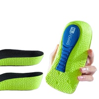 Semelles Orthopédiques Légères en Mousse à Mémoire de Forme Verte pour Hommes et Femmes, Rehausseurs de Talon pour Chaussures Plates et Soutien de la Voûte Plantaire