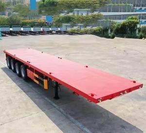 Semirremolque de Plataforma Plana de Acero Haoyue con Bloqueo Giratorio, Eje Doble, 60 Toneladas, Bajo, para Transporte de Contenedores - Product Image 4