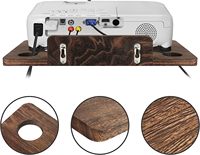 Étagère de télévision flottante en bois à couche unique Accessoires de salon flexibles fonctionnels avec support de routeur Wifi Support de projecteur