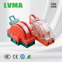 Interruptor de cuchilla de doble lanzamiento 100A, conmutador 2P 3P 4P, 32A-160A, todo cobre y latón, montaje en panel para armario de distribución y generador