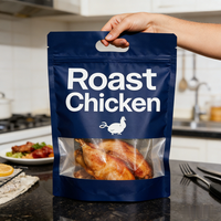 Sacs d'emballage pour rôtisserie anti-buée Haodong, personnalisés, en plastique laminé, pour poulet rôti au micro-ondes