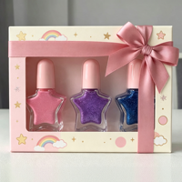 Kit de Vernis à Ongles Écologique et Non Toxique Cristal Nail DIY Sans HEMA avec Paillettes pour Enfants, Produit Non Toxique à Marque Privée