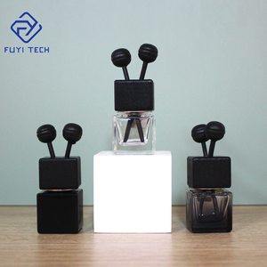 Botol parfum Ventilasi udara mobil Outlet otomatis, botol kaca penyebar minyak esensial 8ml kualitas tinggi dengan klip hitam - Product Image 3