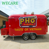 WECARE Remolque De Comida personnalisé Pizza Snack Food Truck Mobile Ice Cream Smoothie Café Bar Remorque entièrement équipée