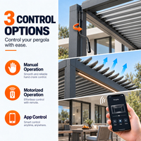 Grande pergola en aluminium à lames orientables pour terrasse, jardin et cour arrière