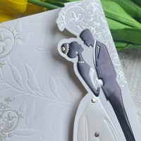 Invitations de mariage haut de gamme de style européen avec motifs en relief, impression bronzée, personnalisables, cartes d'invitation en gros