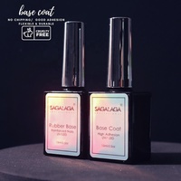 Base Coat Gel Transparent 15ml pour Manucure Gel avec Forte Adhérence, Soak Off, Marque Privée, Fourniture pour Salons de Manucure OEM