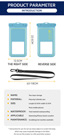 Pochette Téléphone Étanche Universelle d'Extérieur IPX8 avec Éponge Flottante et Cordon – Sac Étanche pour Téléphone Portable