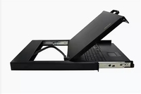 Commutateur KVM 1port /4ports/8ports/16ports 1U monté en rack avec pavé tactile + souris VGA support USB + PS2 OSD menu KVM tiroir