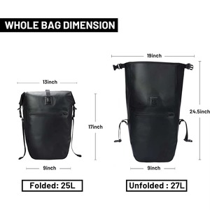 Sac de Selle de Vélo de Route et de <span class=keywords><strong>VTT</strong></span> Imperméable en TPU à la Mode 20-36L Voyage en Plein Air Cyclisme <span class=keywords><strong>Porte</strong></span>-Bagages Arrière Unisexe Accessoires de Vélo - Product Image 2