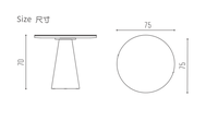 Ventes chaudes, table basse ronde en bambou moderne nordique, table à thé de haute qualité pour salon, meubles élégants pour la maison