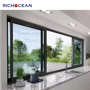 RICHOCEAN Modern Soundproof Aluminum Sliding windows Low-E Double Glazed <strong>Security</strong> Window with Mosquito Net - Product Image 6