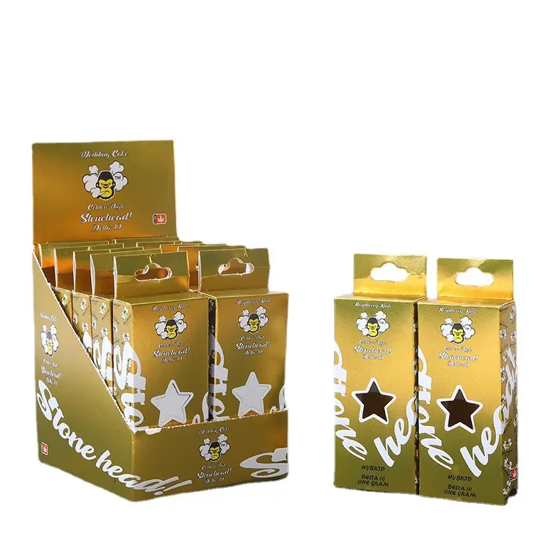 Tarjeta dorada Tarjeta plateada Caja de embalaje de cosméticos Máquina de humo electrónica Caja de exhibición plegable Caja de exhibición de productos de toallitas de supermercado