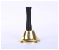 Cloche à main en bois, cloches de Noël, décoration de classe, décoration de maison, bricolage, animal de compagnie, décorations de Noël, or, argent