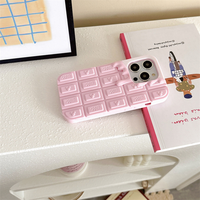 Mignon Chocolat Mickey Silicone Mobile Téléphone étui pour iphone 16 15 14 13 12 Pro Max Dessin Animé Crème Biscuits Antichoc Couverture Arrière