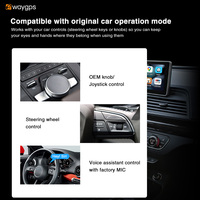 Boîte de navigation GPS multimédia pour voiture Ewaygps, interface sans fil CarPlay Android Auto pour Audi Q5 Q7 A3 A4 A5