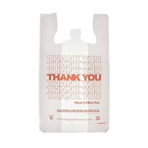 Wholesale <b>Biodegradable</b> Plastic Vest Bags Custom Printed T-Shirt Shopping Bags for Retail and Grocery Store <b>Packaging</b> - Product Image 1