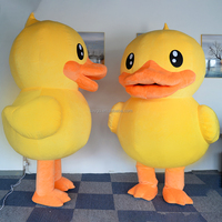 Costume de mascotte de canard gonflable sur mesure pour adultes et enfants, costume de mascotte en peluche unisexe commercial, costume de mascotte de canard pour la publicité