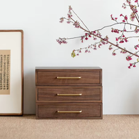 Scatola in Legno di Noce Nero a Cassetto Singolo, Rettangolare, con Giunzione a Coda di Colomba, Organizzatore Moderno per Scrivania, Portagioie Personalizzabile