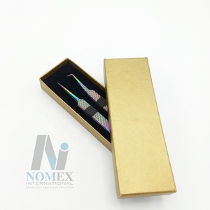 Venta al por mayor de pinzas de extensión de pestañas de acero inoxidable sostenible con logotipo de color personalizado agarre fuerte puntiagudo multiusos - Product Image 5