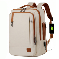 Mochila para Computadora Portátil, Resistente al Agua, con Puerto USB, para Viajes de Negocios, para Hombres y Mujeres