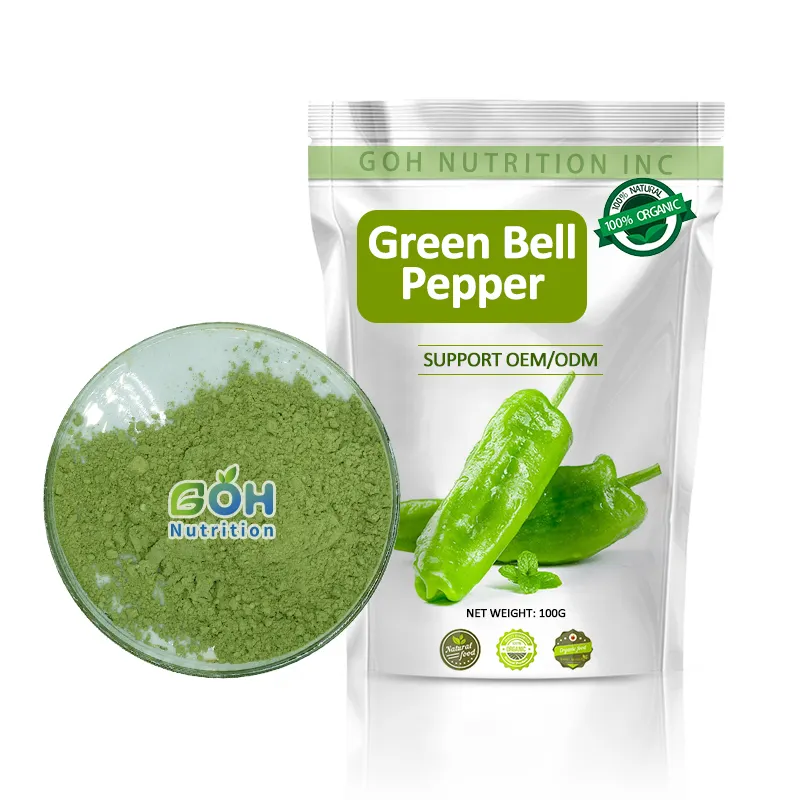 GOH Hot Selling Gemüse pulver Reines natürliches Bio-sprüh getrocknetes/gefrier getrocknetes grünes Paprika pulver