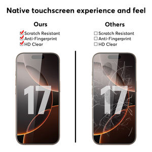 Protecteur d'écran anti-empreinte digitale en verre trempé pour <span class=keywords><strong>téléphone</strong></span> portable 9H 2.5D pour iPhone 17 - Product Image 4