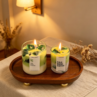 Bougie parfumée au café glacé naturel bio, faite à la main, couleur personnalisable, pour la décoration moderne de la maison, de l'hôtel, du spa, des fêtes