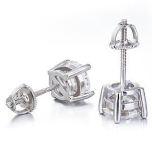 Pendientes Espiral de Moissanita VVS al por Mayor con Certificación GRA, Chapados en Oro Blanco, Joyería de Plata 925 para Regalo - Product Image 2