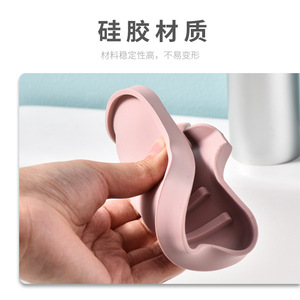 Soap Dish Rectangular Striped Silicone Deck Mount Drainage Bathroom Storage Custom Made - Product Image 3