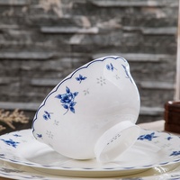 Logo personnalisé pour la vaisselle en céramique européenne et américaine, ensembles de bols et d'assiettes