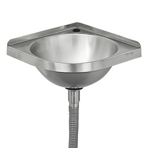 Évier mural triangulaire compact en acier inoxydable SS304, lavabo durable en acier inoxydable pour <span class=keywords><strong>salle</strong></span> <span class=keywords><strong>de</strong></span> <span class=keywords><strong>bain</strong></span> compacte et <span class=keywords><strong>caravane</strong></span> - Product Image 1