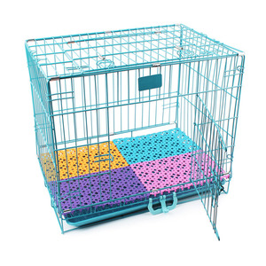 Breathable Spliceable Pet Dog Cage Crate Kennel Mat Soft Pet Cat Dog Cage Mat PVC Panels Floor Foot Paw Mat Pad for Pet