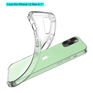 Funda protectora para teléfono móvil iPhone 12 Max, transparente, de gel suave, con protección TPU a prueba de golpes, 3D, anticaídas, 360 grados, cobertura total. - Product Image 4
