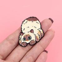 En gros, épingles et badges en métal à impression UV, motifs animaux mignons (raton laveur, araignée, chat, tortue, dragon, yack), broches de mode pour vêtements