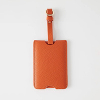 Étiquette de bagage en cuir véritable personnalisable de haute qualité, tendance, avec logo, pour identification de voyage en avion et à l'aéroport