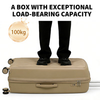 Nouvelle valise de voyage multifonctionnelle à grande capacité, en polyester léger et imperméable, avec 4 roues, au design simple et moderne, en matériau PP