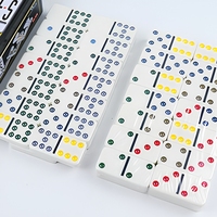 Boîte en métal de 91 dominos, jeu éducatif pour enfants et famille
