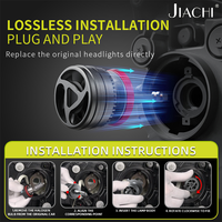 Faros delanteros automotrices de fábrica JiaChi H11 faro Led para coche H7 9005 9006 HB3 HB4 bombilla Super brillante Canbus sin Error 11000LM 55W