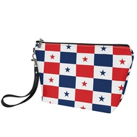 Pochette cosmétique personnalisée avec drapeau du Panama, imprimée UV, pour les vacances à l'étranger, le rangement de produits de beauté à domicile et les articles en vrac